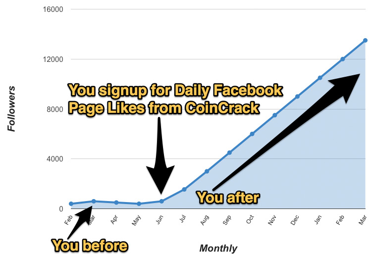 Daily Facebook Page Likes Growth Chart